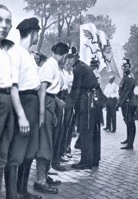 SA members are searched by Prussian Police in Berlin, from 'Deutsche Gedenkhalle: Das Neue Deutschla a German Photographer, (20th century)