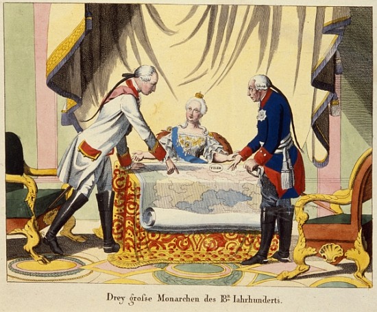 Joseph II, Catherine the Great and Frederick II a Scuola Tedesca