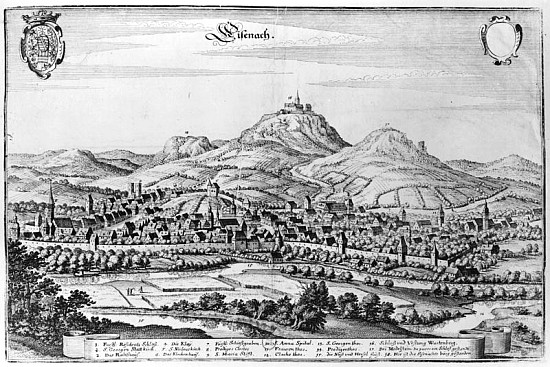 View of Eisenach a Scuola Tedesca