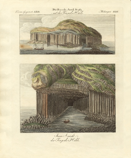 Fingal's Cave on the island of Staffa a German School, (19th century)