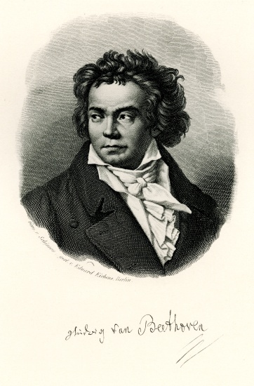Ludwig van Beethoven a German School, (19th century)
