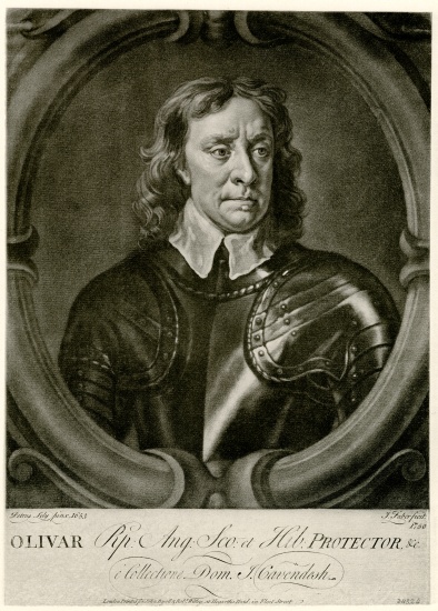 Oliver Cromwell a German School, (19th century)