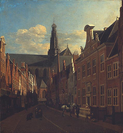 Strasse in Haarlem a Gerrit Adriaensz Berckheyde