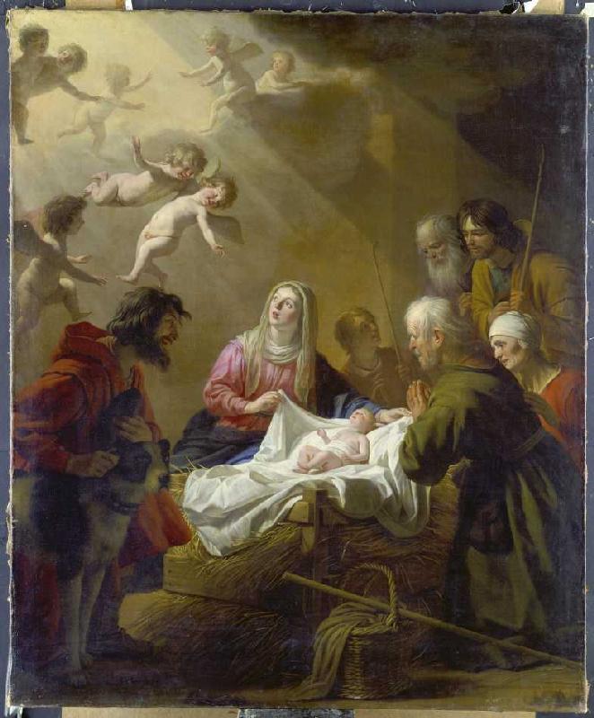The adoration of the shepherds a Gerrit van Honthorst