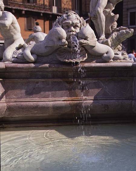 Grotesque mask and dolphins, detail from the Fountain of the Moor a Gianlorenzo  Bernini
