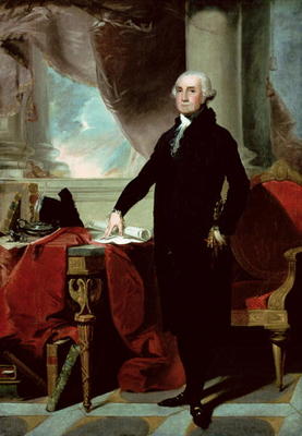 George Washington (1732-99) (colour litho) a Gilbert Stuart
