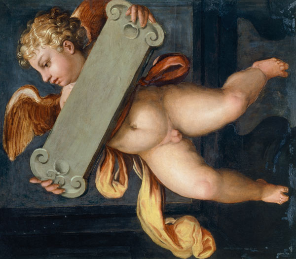 Putto mit Tafel a Giorgio Vasari