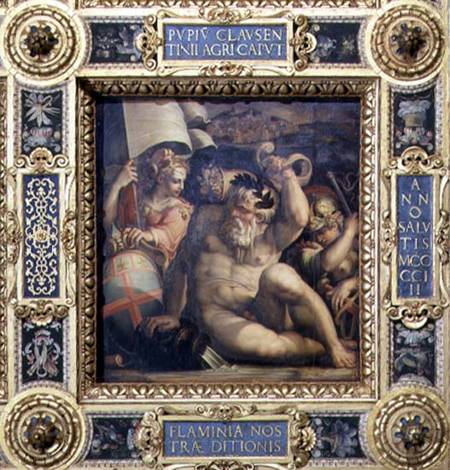 Allegory of the Romagna region from the ceiling of the Salone dei Cinquecento a Giorgio Vasari