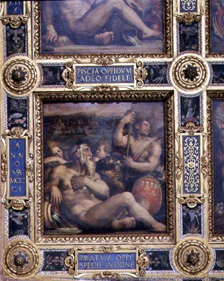 Allegory of the town of Prato from the ceiling of the Salone dei Cinquecento a Giorgio Vasari