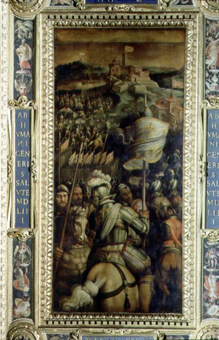 The Capture of the Fortress of Monastero from the ceiling of the Salone dei Cinquecento a Giorgio Vasari