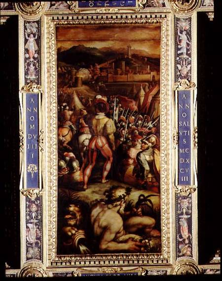 The Capture of Vicopisano from the ceiling of the Salone dei Cinquecento a Giorgio Vasari