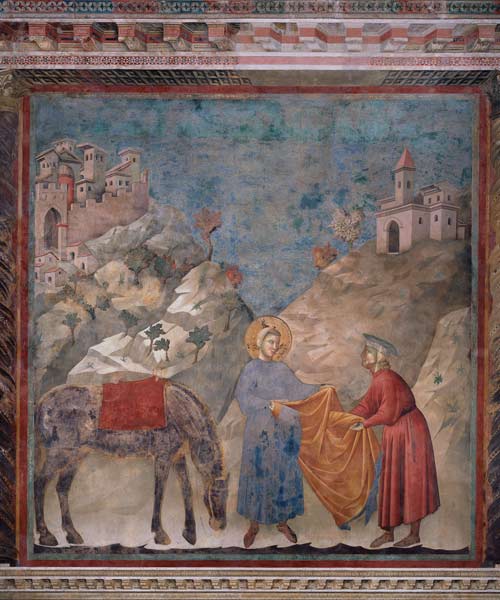 St. Francis Gives his Coat to a Stranger a Giotto di Bondone