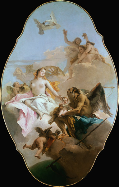 Venere,fondale dipinto a Giovanni Battista Tiepolo