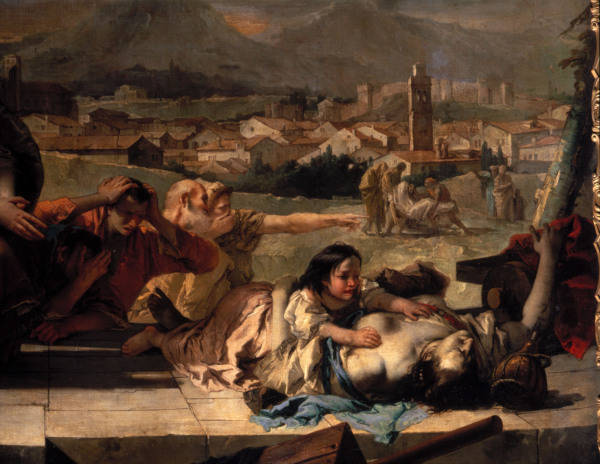 G.B.Tiepolo. Plague victim a Giovanni Battista Tiepolo