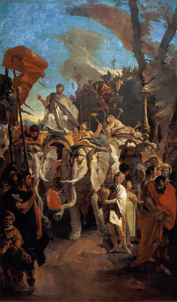 The Triumph of the Commander Manius Curius Dentatus a Giovanni Battista Tiepolo