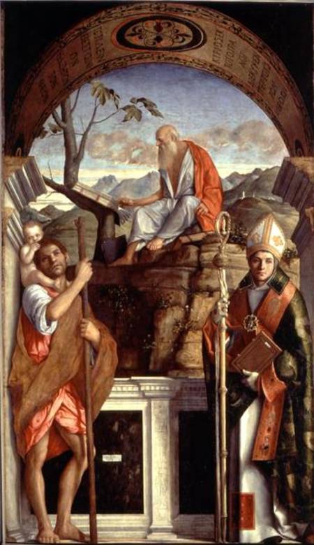 St. Jerome, St. Christopher and St. Augustine a Giovanni Bellini