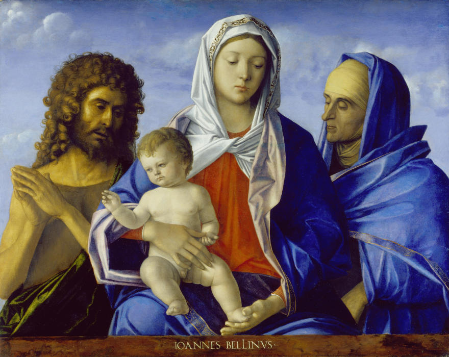 Madonna and Child with Saints John the Baptist and Elizabeth a Giovanni Bellini