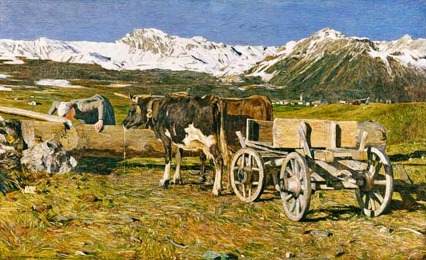 At the watering-place a Giovanni Segantini