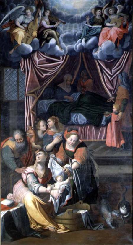 The Birth of the Virgin a Giulio Cesare Procaccini