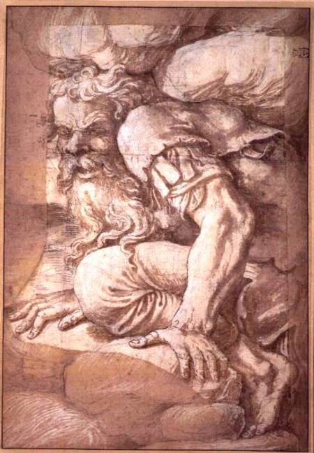 Giant, sketch for the fresco of the Fall of the Giants, Palazzo del Te, Mantua a Giulio Romano
