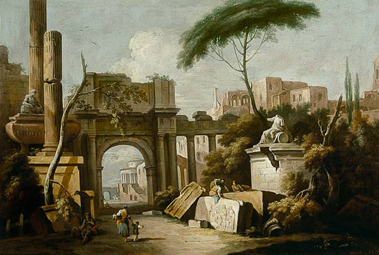 G.Zais / Ruin w.Triumphal Arch / Paint. a Giuseppe Zais