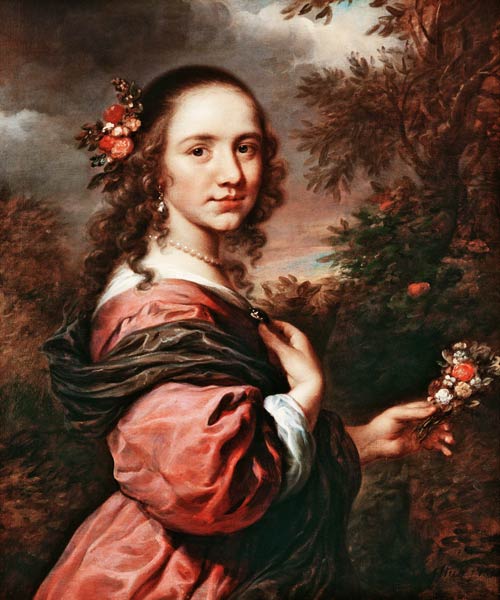Portrait of a lady a Govaert Flinck