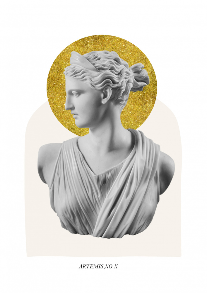 Gold Artemis Goddess a Grace Digital Art Co