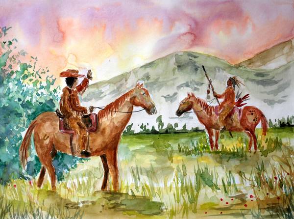 Cowboy trifft amerikanischen Ureinwohner a Sebastian  Grafmann