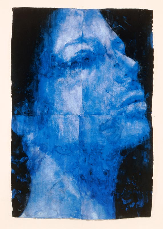 Blue Head, 1998 (w/c on handmade indian paper)  a Graham  Dean