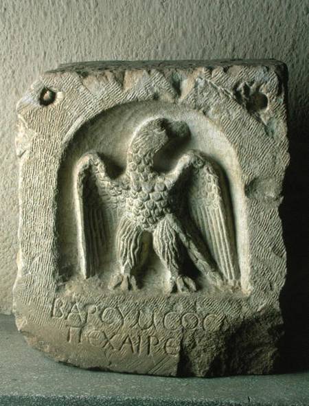 Tombstone with the figure of an eagle a Greci Greci