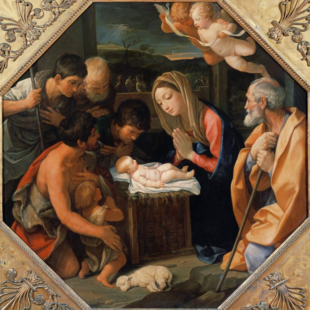The Adoration of the Shepherds a Guido Reni