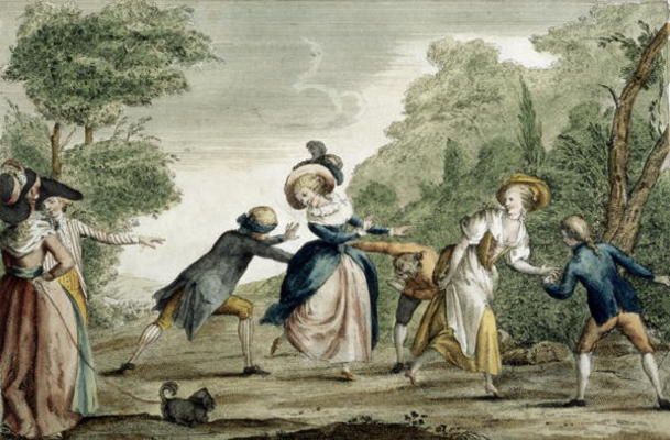 Florentine Games, Blind Man's Bluff (coloured engraving) a Guiseppe Piattoli