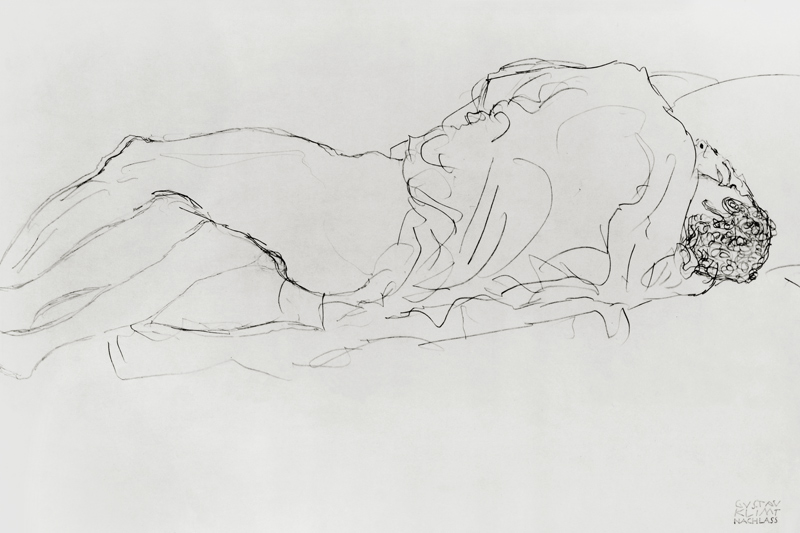 Coppia a letto a Gustav Klimt