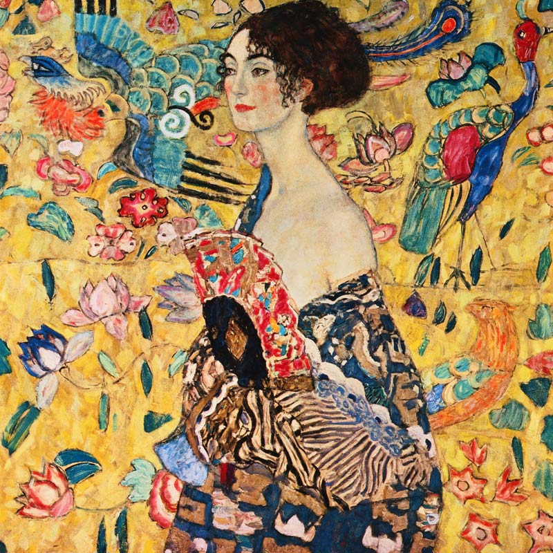 Donna con ventaglio a Gustav Klimt