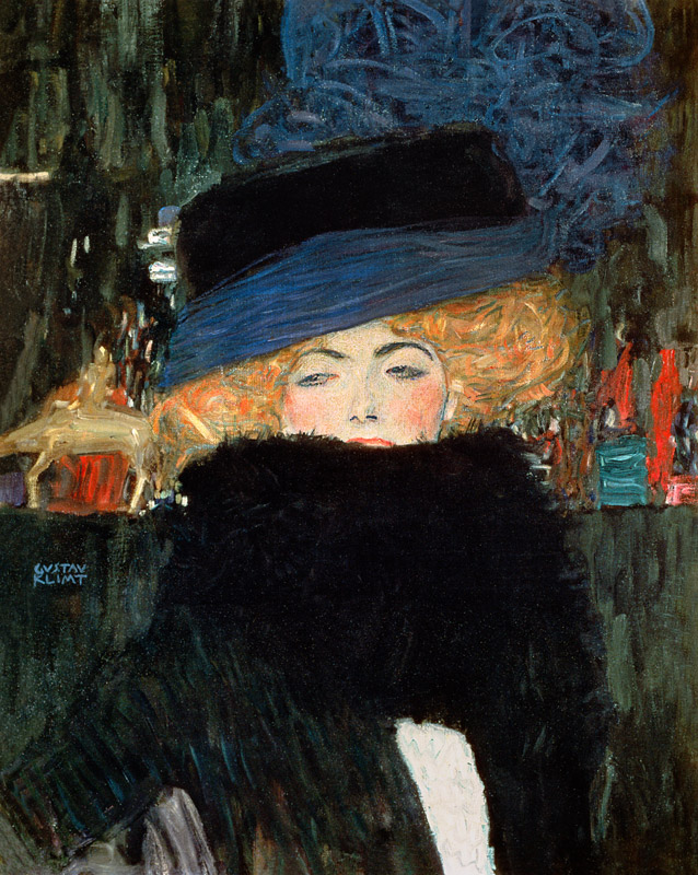 Donna con cappello e boa - Gustav Klimt