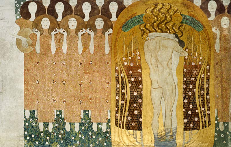 Questo bacio del mondo intero (dettaglio) a Gustav Klimt