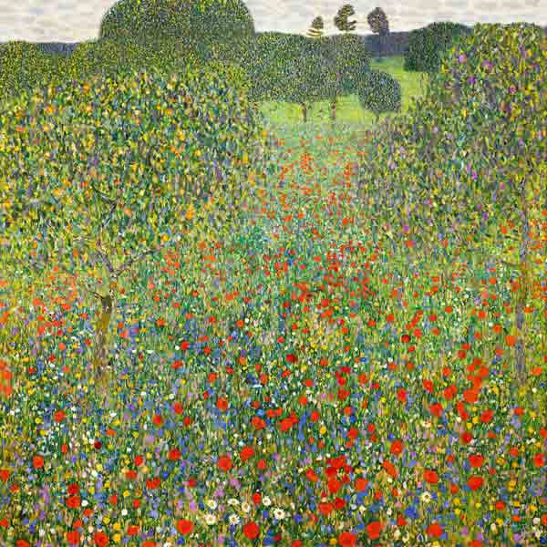Campo di papaveri a Gustav Klimt