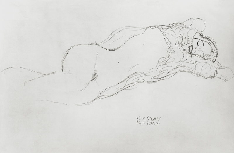 Donna distesa a Gustav Klimt
