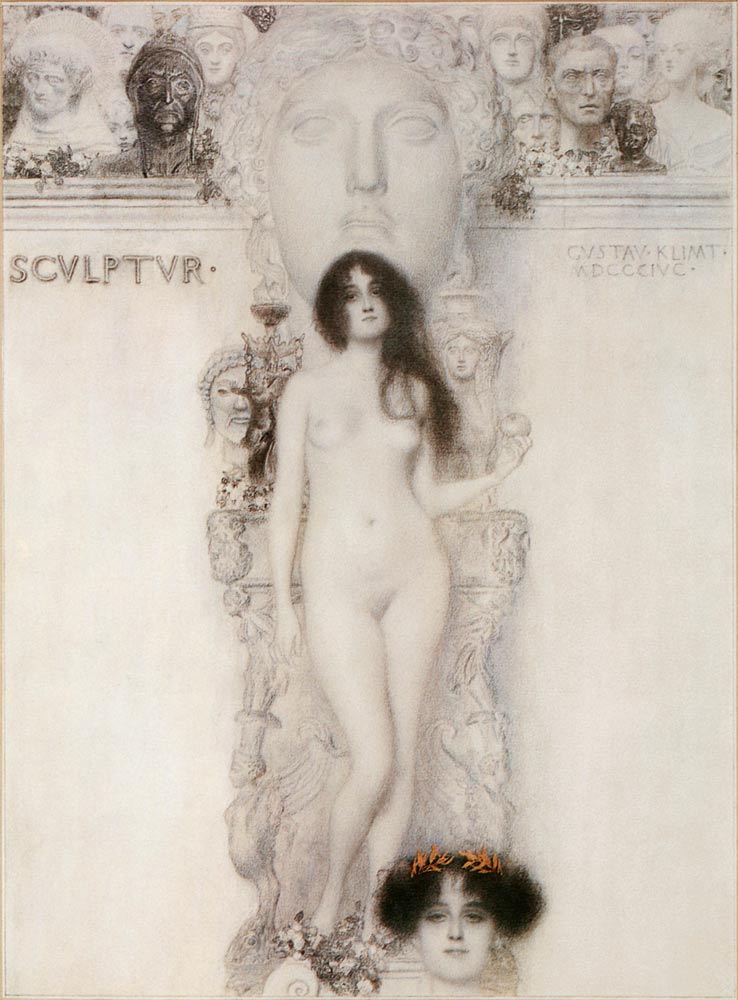 Master drawing for the allegory a Gustav Klimt