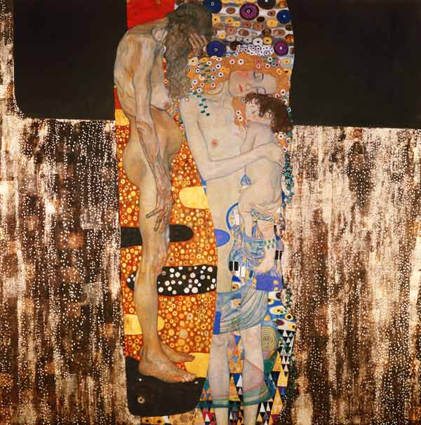 Le tre eta a Gustav Klimt