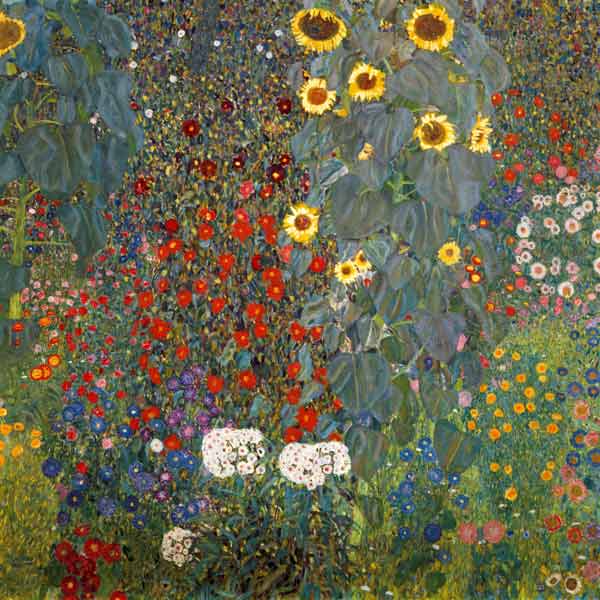 Giardino di campagna con girasoli a Gustav Klimt