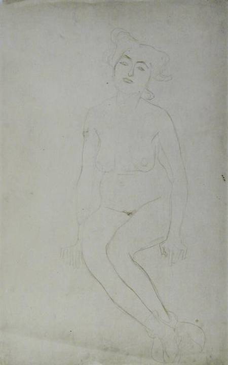 Nude Woman Seated a Gustav Klimt