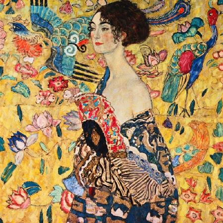 Donna con ventaglio - Gustav Klimt
