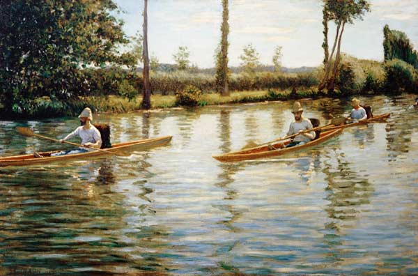 Paddelboote a Gustave Caillebotte