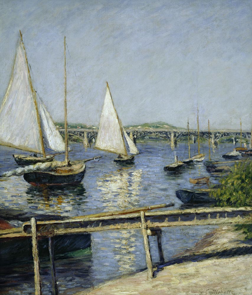 Sailing Boats at Argenteuil a Gustave Caillebotte