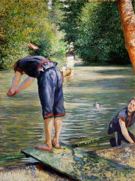 Bathers on the Banks of the Yerres a Gustave Caillebotte