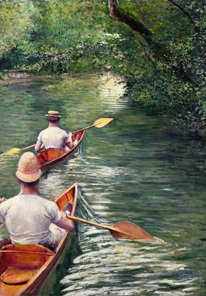 Le canoe, 1878 (olio su tela) a Gustave Caillebotte