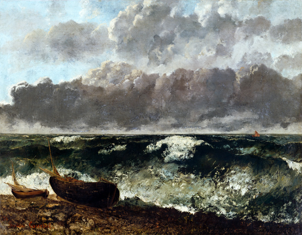 La mer orageuse (La vague) a Gustave Courbet