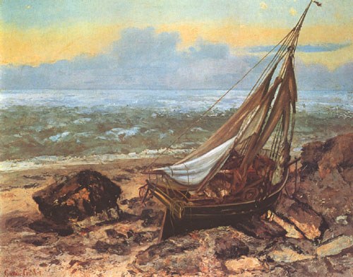 Barque de pêcheurs a Gustave Courbet