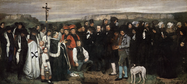 A Burial at Ornans (A Painting of Human Figures, the History of a Burial at Ornans) a Gustave Courbet